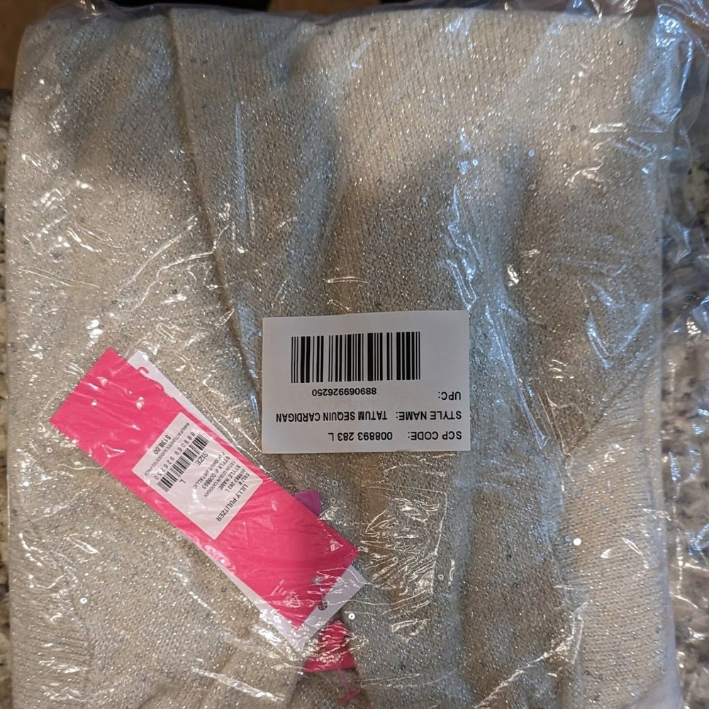 Lily Pulitzer Tatum Sequin Cardigan, NWT, Size L